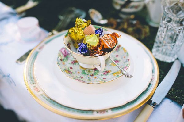 A photograph of miss match vintage china, beautiful vintage items