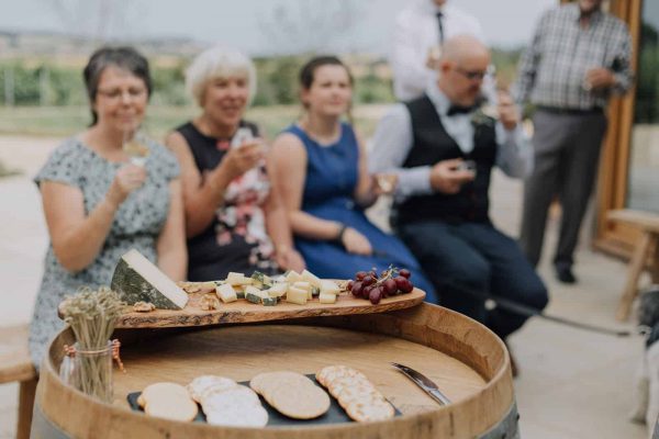 Wedding day wine tasting at Brickhouse Vineyard