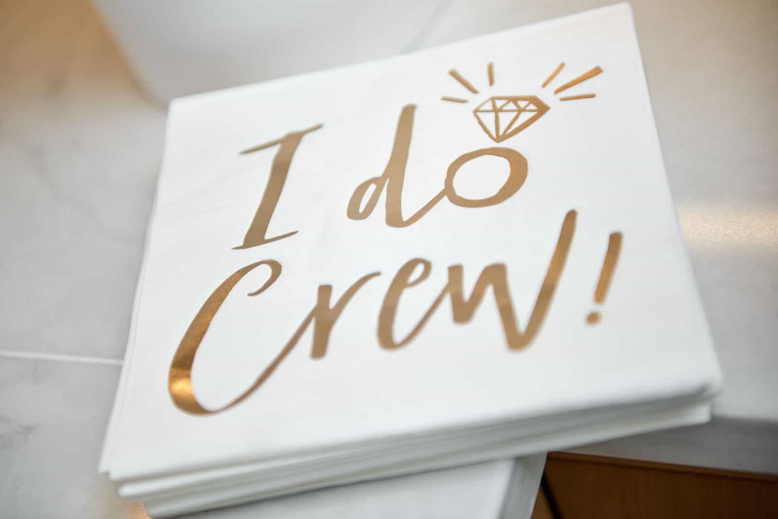 I Do Crew Placemats  - Get Married in Cornwall with eeek!