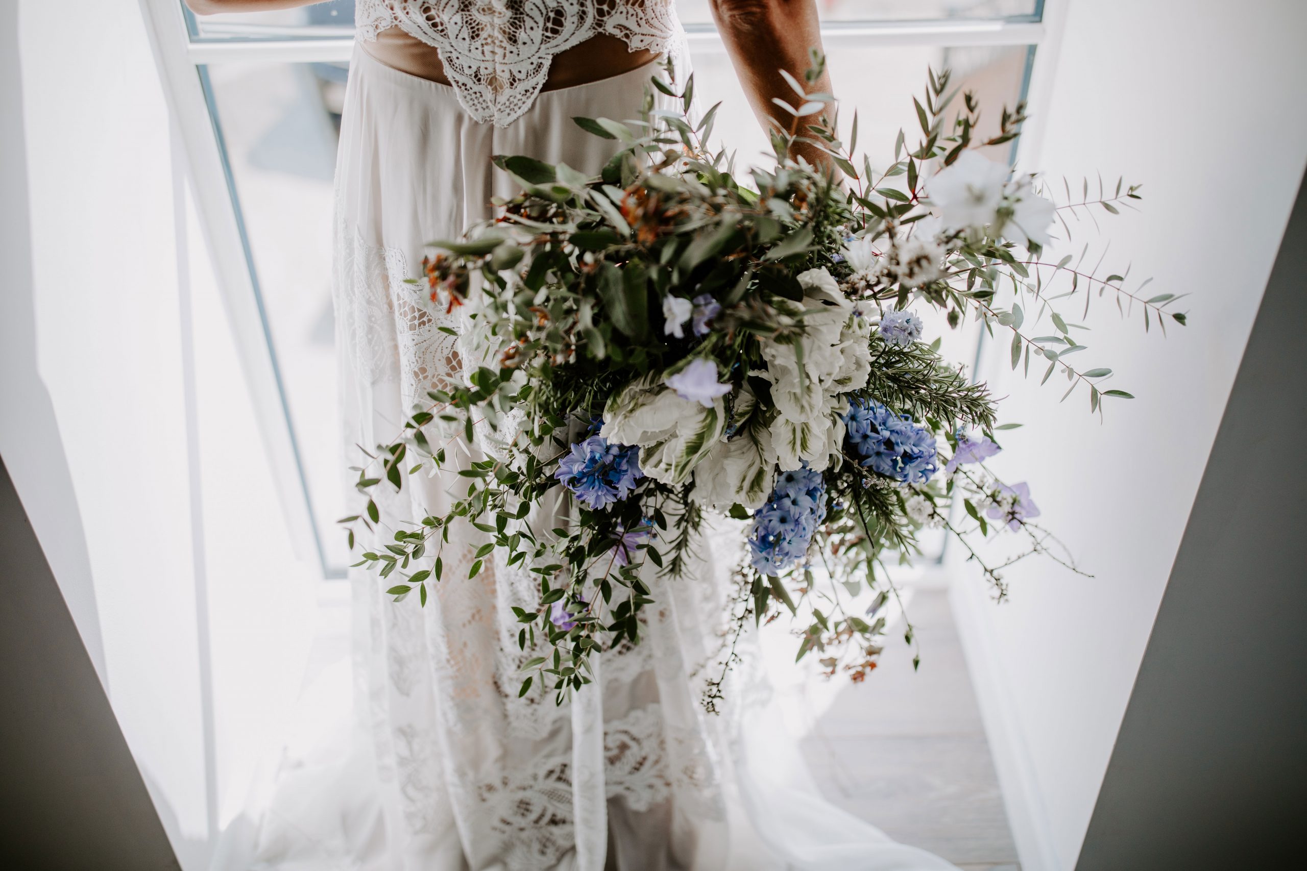  Cascading Bridal Bouquet - Get Married in Cornwall with eeek!
